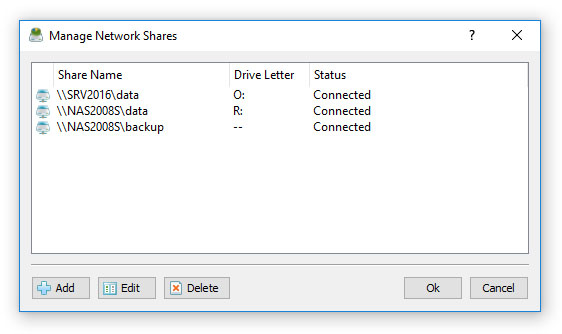 Disk Space Analysis Server Manage Network Shares